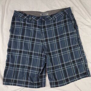 ONeill Mens Plaid Shorts Size 38 Blue Summer Casual Walking Outdoors Comfort